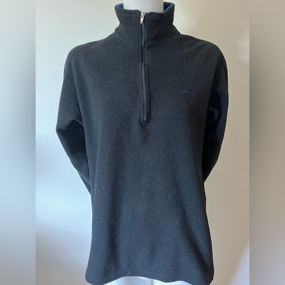 Patagonia Capilene Sweater Mens Large Black VTG Fleece Quarter Zip